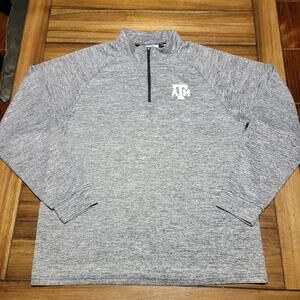 Champion Texas A&M LS Dark Grey Quarter Zip Unisex Pullover - Size Large
